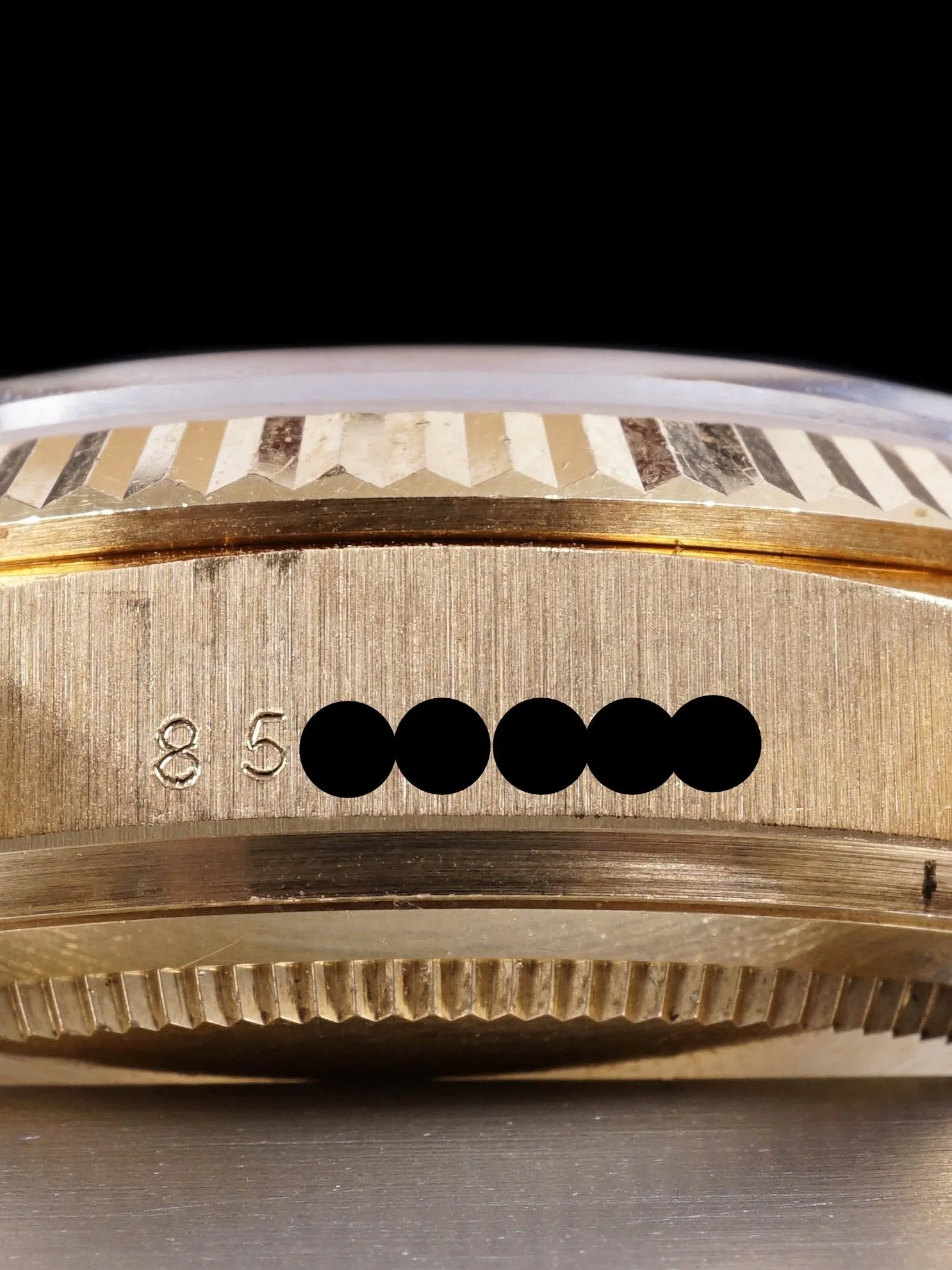 ** Unpolished** 1984 Rolex Datejust (Ref. 16018) 18k YG "Tiffany & Co."