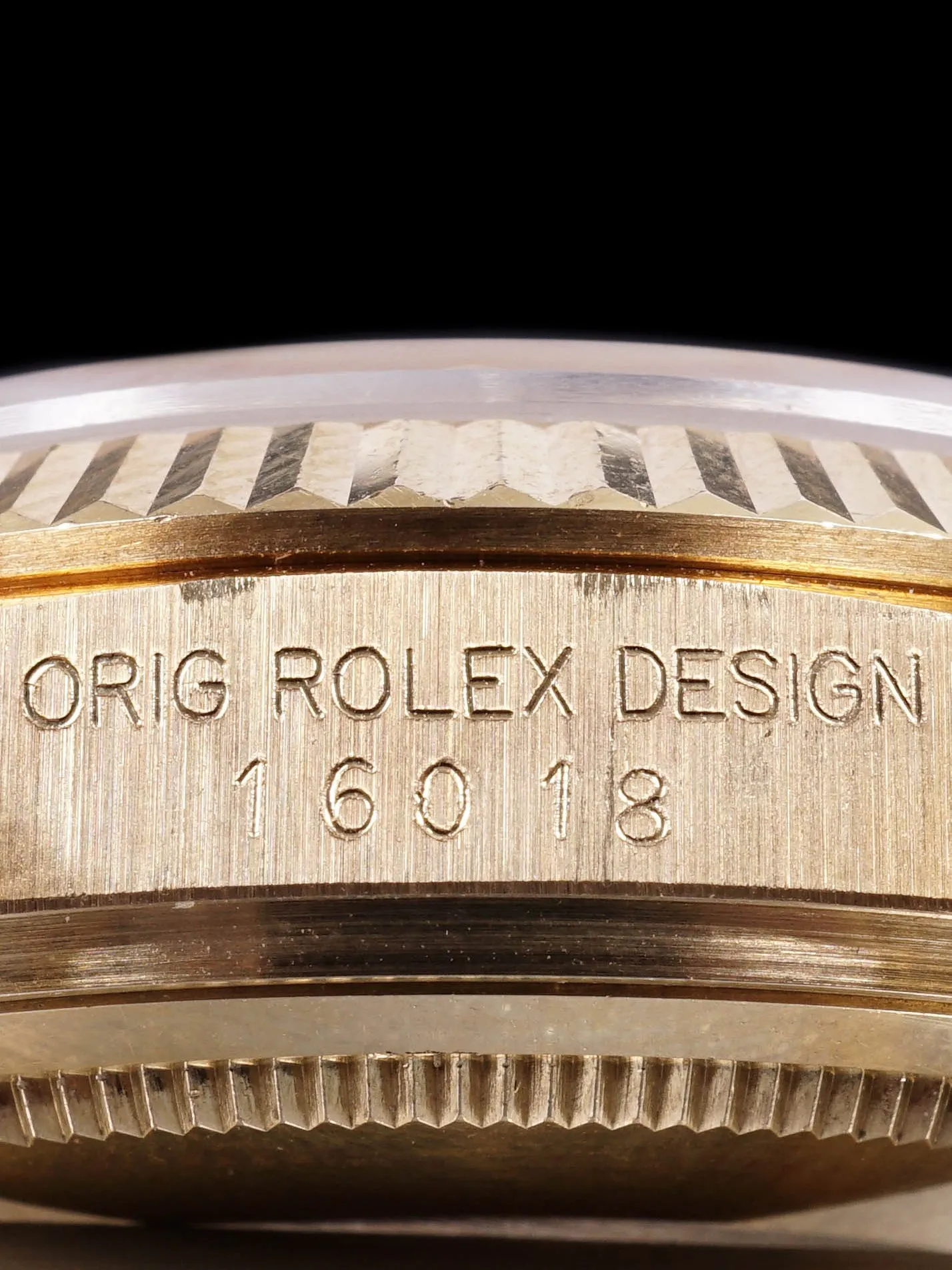 ** Unpolished** 1984 Rolex Datejust (Ref. 16018) 18k YG "Tiffany & Co."