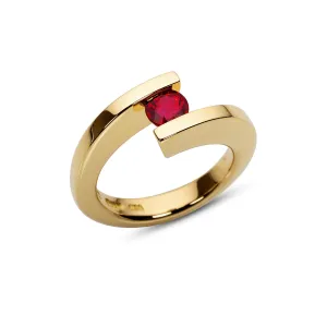 0.80 ct. Ruby set in HTF