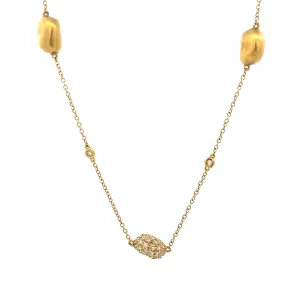 1.18ct 18k Yellow Gold Diamond Necklace
