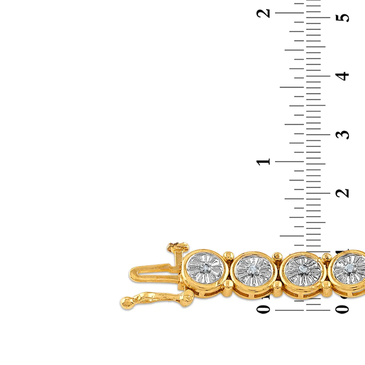 1/4 CTW Natural Diamond 7-inch Bracelet in Gold Plated Sterling Silver