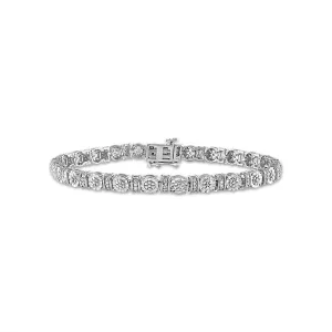 1/4 CTW Natural Diamond 7-inch Tennis Bracelet in Sterling Silver
