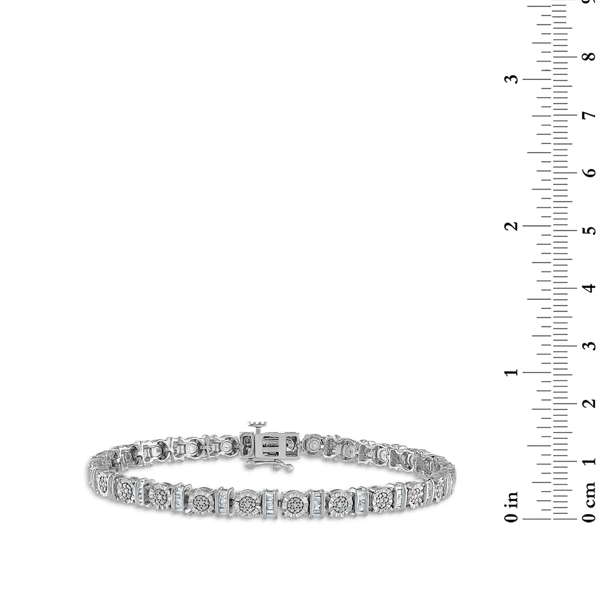 1/4 CTW Natural Diamond 7-inch Tennis Bracelet in Sterling Silver