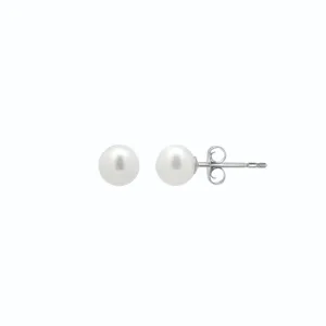 14K Gold 4MM Pearl Stud Earring