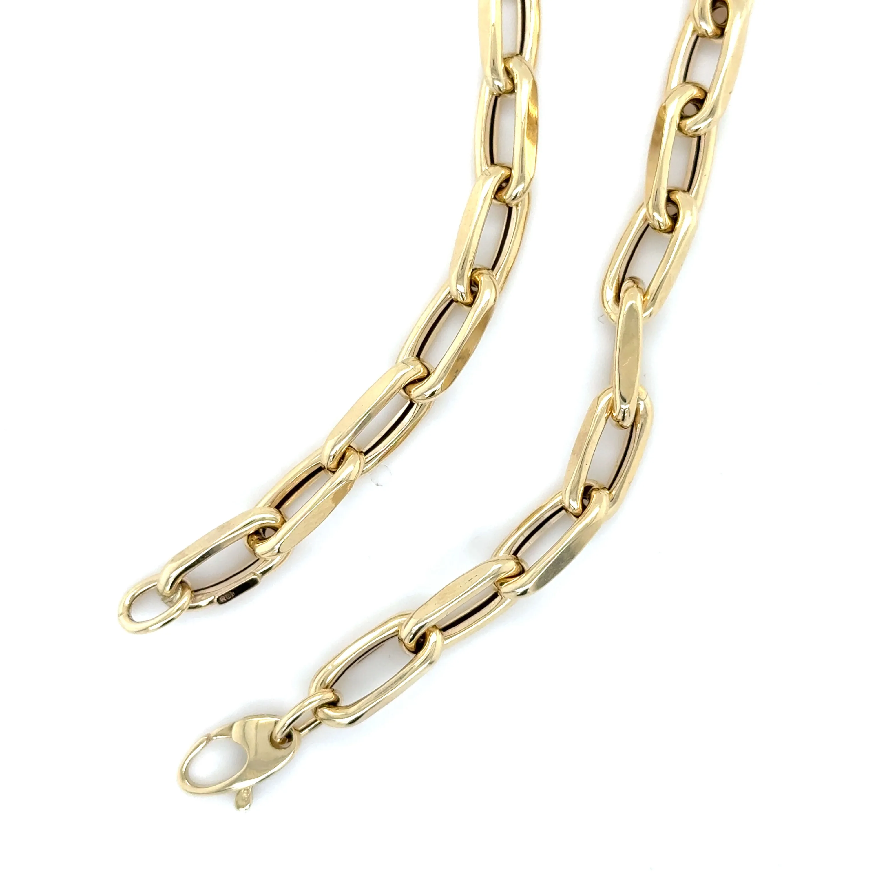 14K Gold 6 mm Faceted Cable Necklace