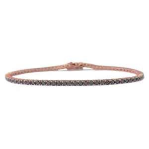 14K Gold Black Diamond Tennis Bracelet