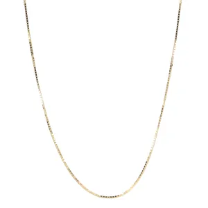 14K Gold Box Chain in 18"