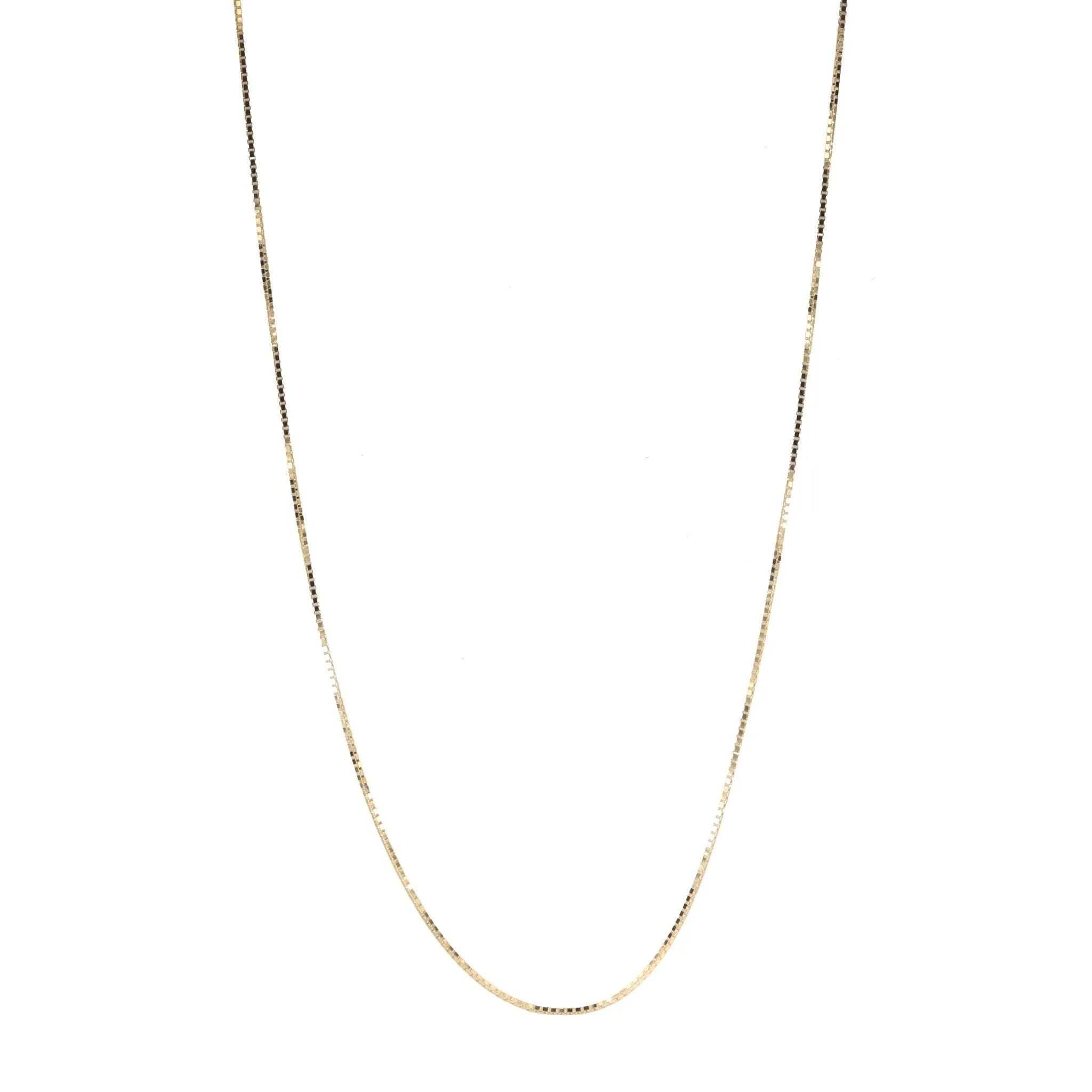14K Gold Box Chain in 18"