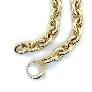 14K Gold Chunky Rolo Necklace