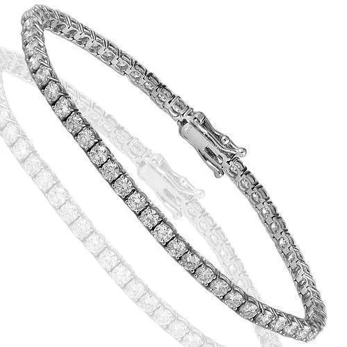 14K Gold Lab Diamond Tennis Bracelet 3.7 MM 6.4 CTW
