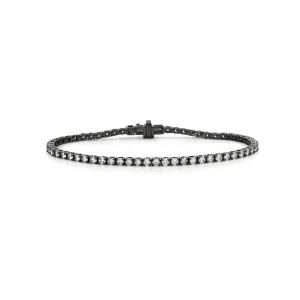 14k Gold Prong Set Diamond Link Chain Tennis Bracelet For Women