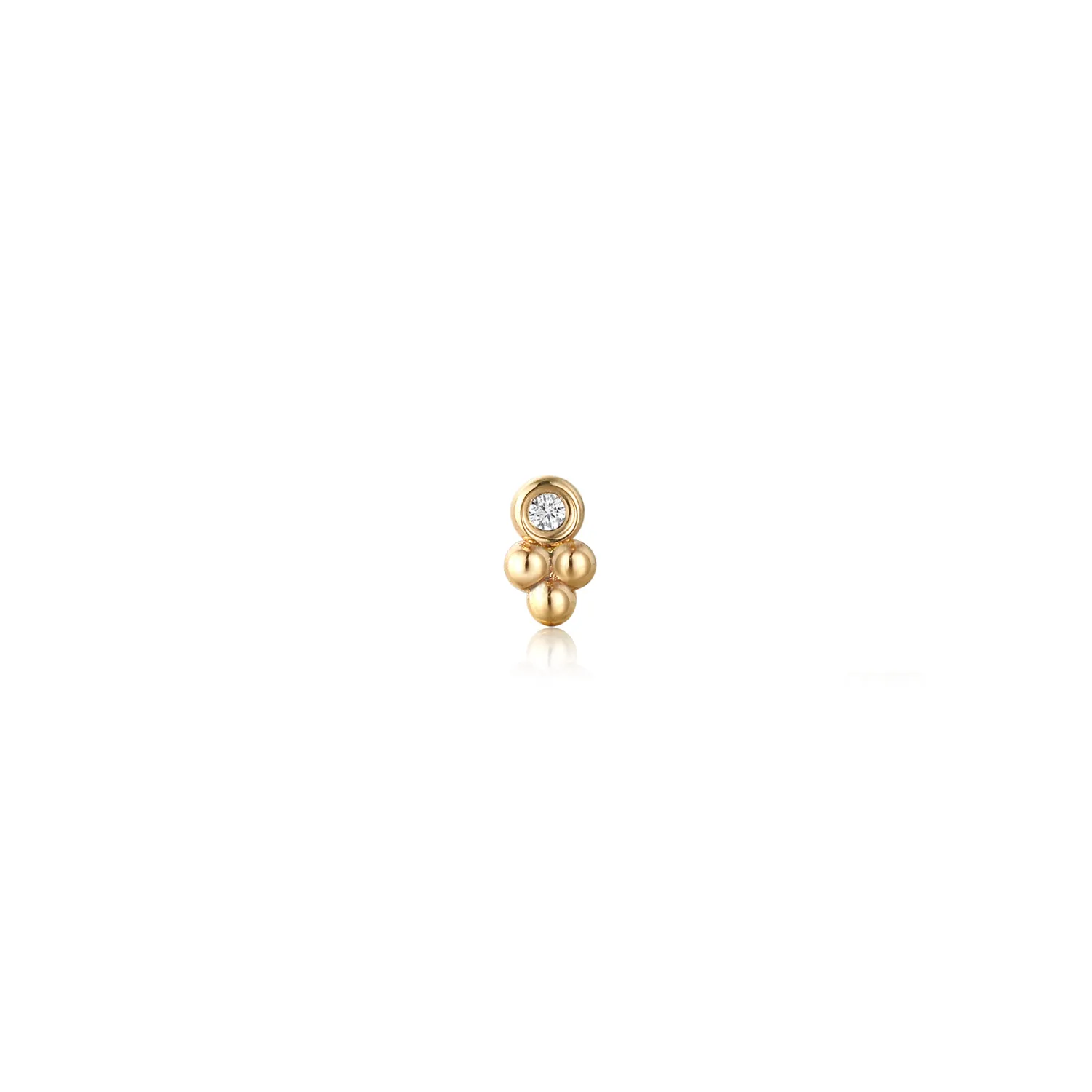 14k Karma Piercing Stud