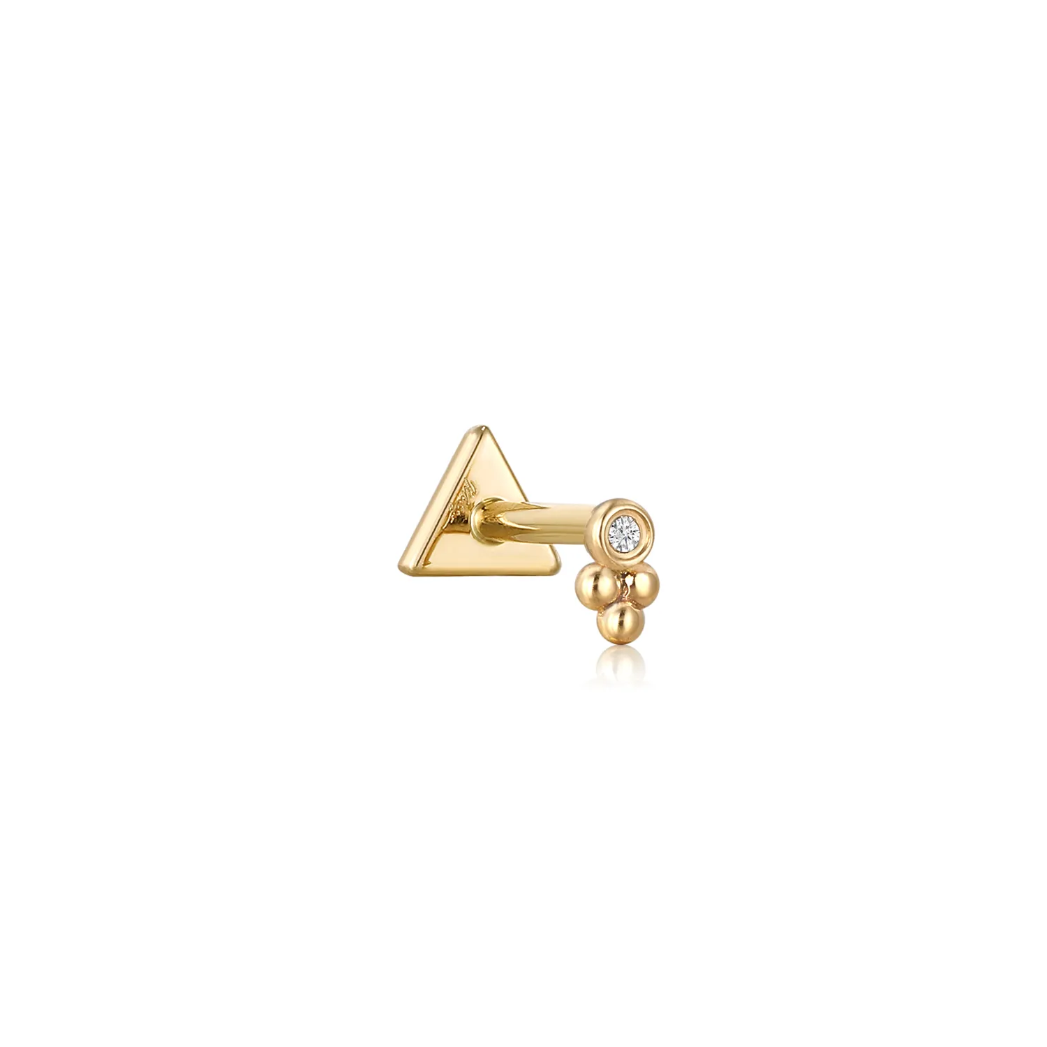 14k Karma Piercing Stud