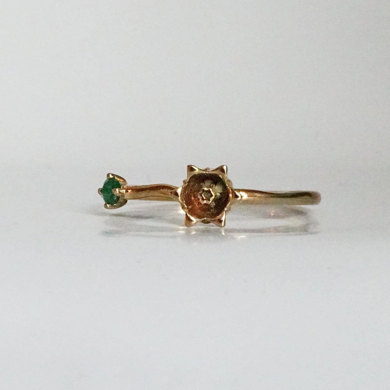 14K May Lily Birth Flower Ring