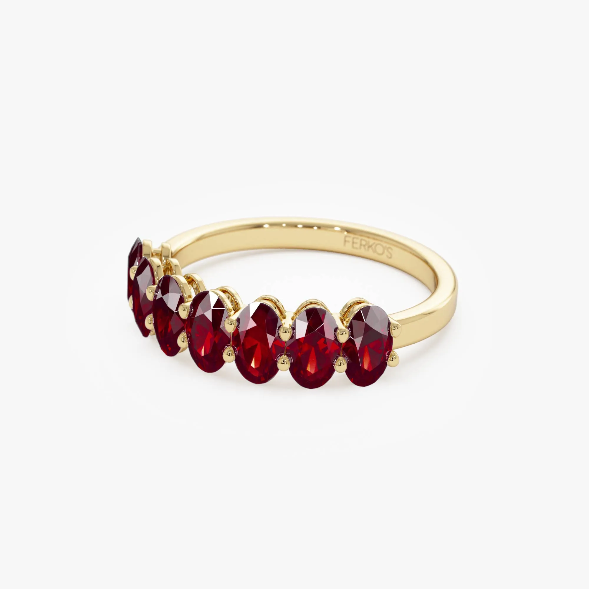 14k Oval Shaped Basket Setting Ruby Ring