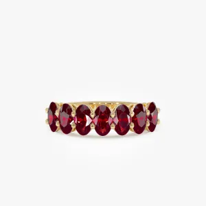 14k Oval Shaped Basket Setting Ruby Ring
