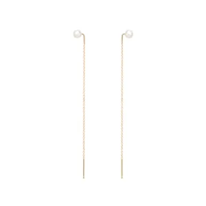 14k Pearl Threader Earrings