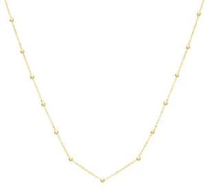 14K Saturn Bead Chain Necklace
