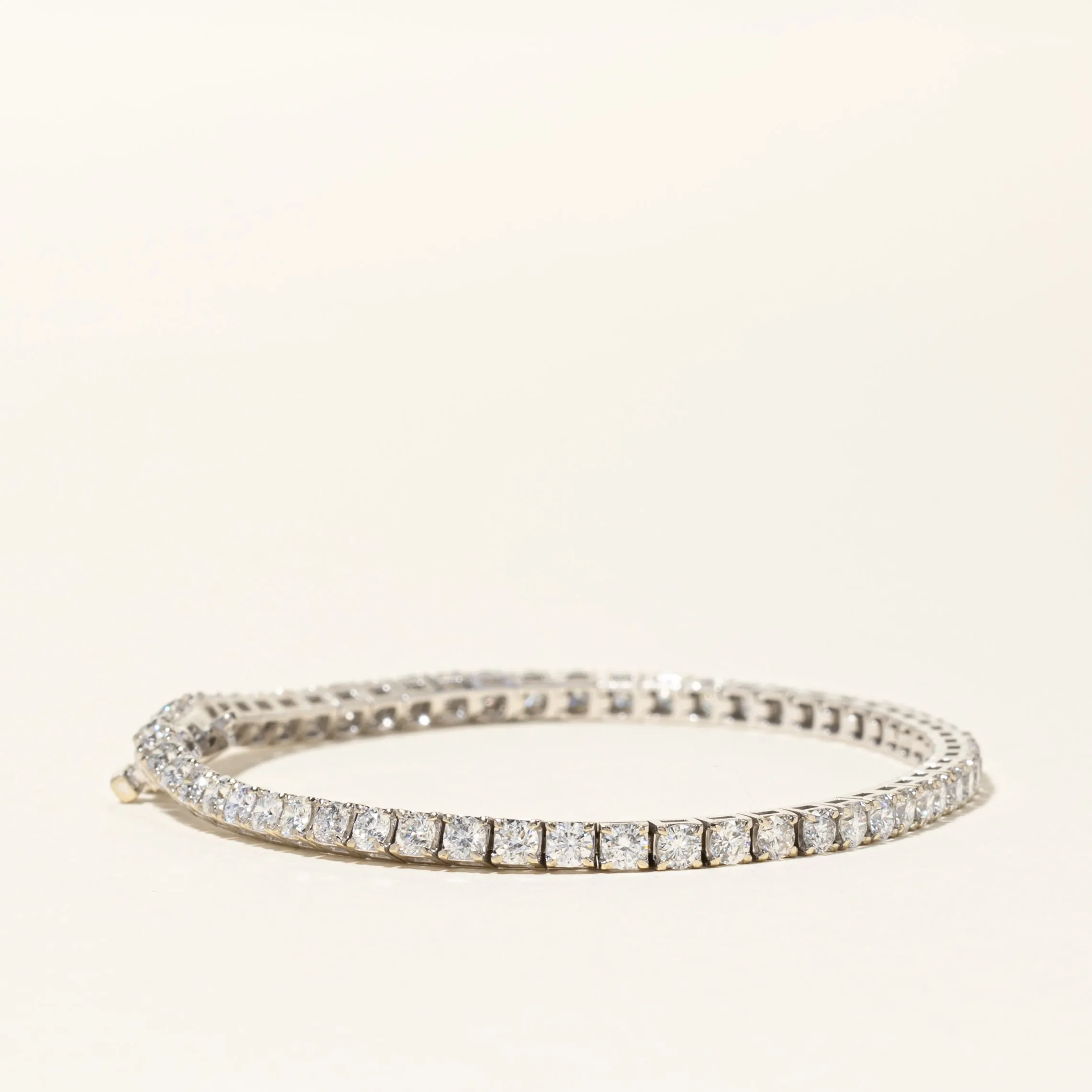 14K White Gold Diamond Tennis Bracelet | 3.71ctw | SZ 7"