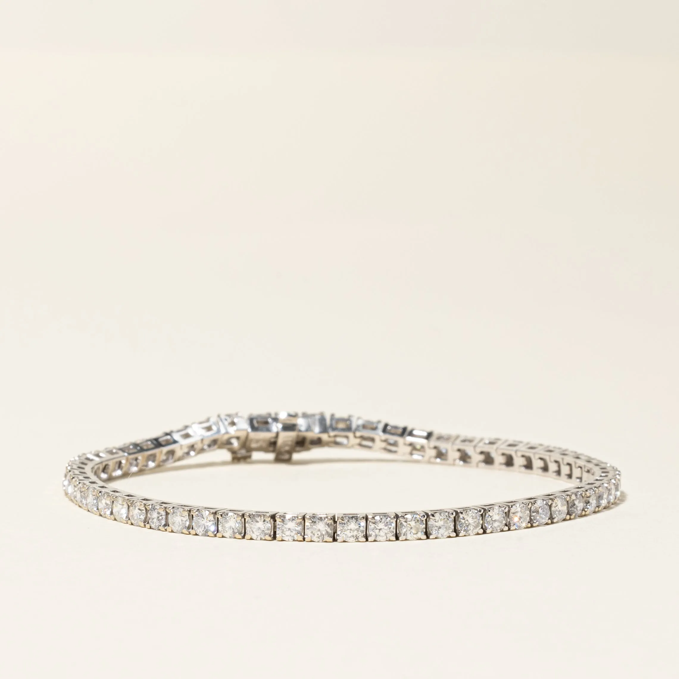 14K White Gold Diamond Tennis Bracelet | 3.71ctw | SZ 7"