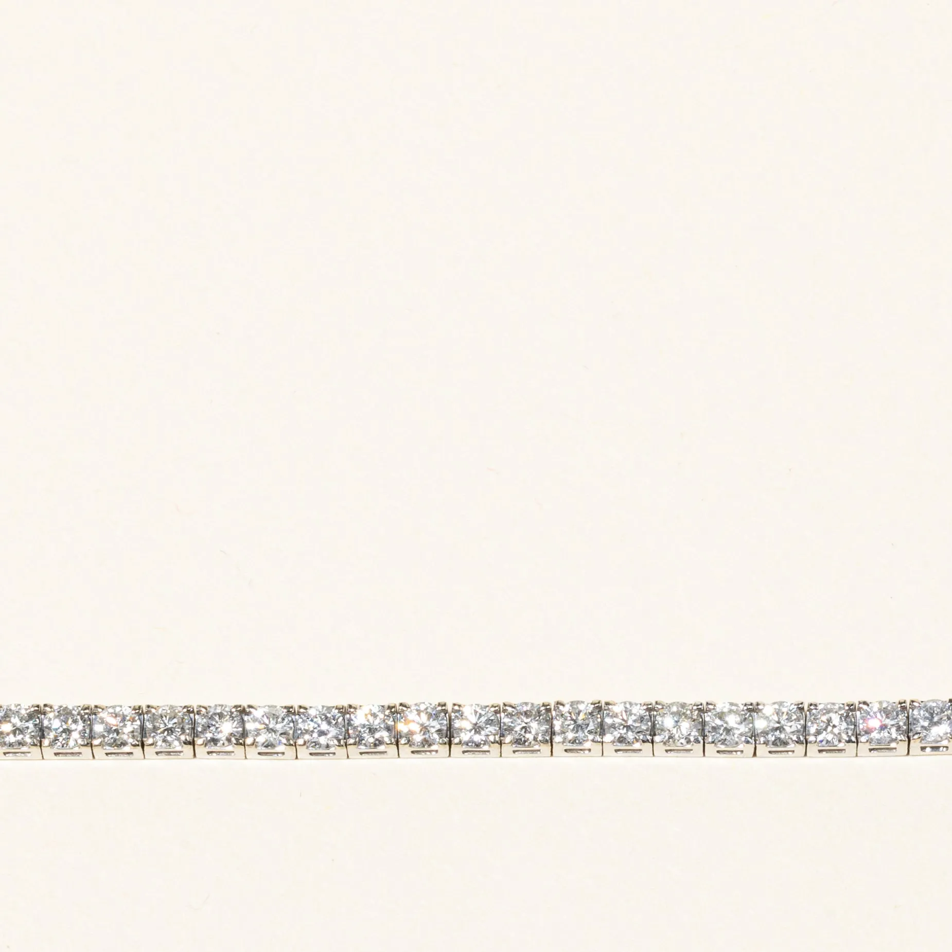 14K White Gold Diamond Tennis Bracelet | 3.71ctw | SZ 7"