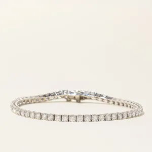 14K White Gold Diamond Tennis Bracelet | 3.71ctw | SZ 7"