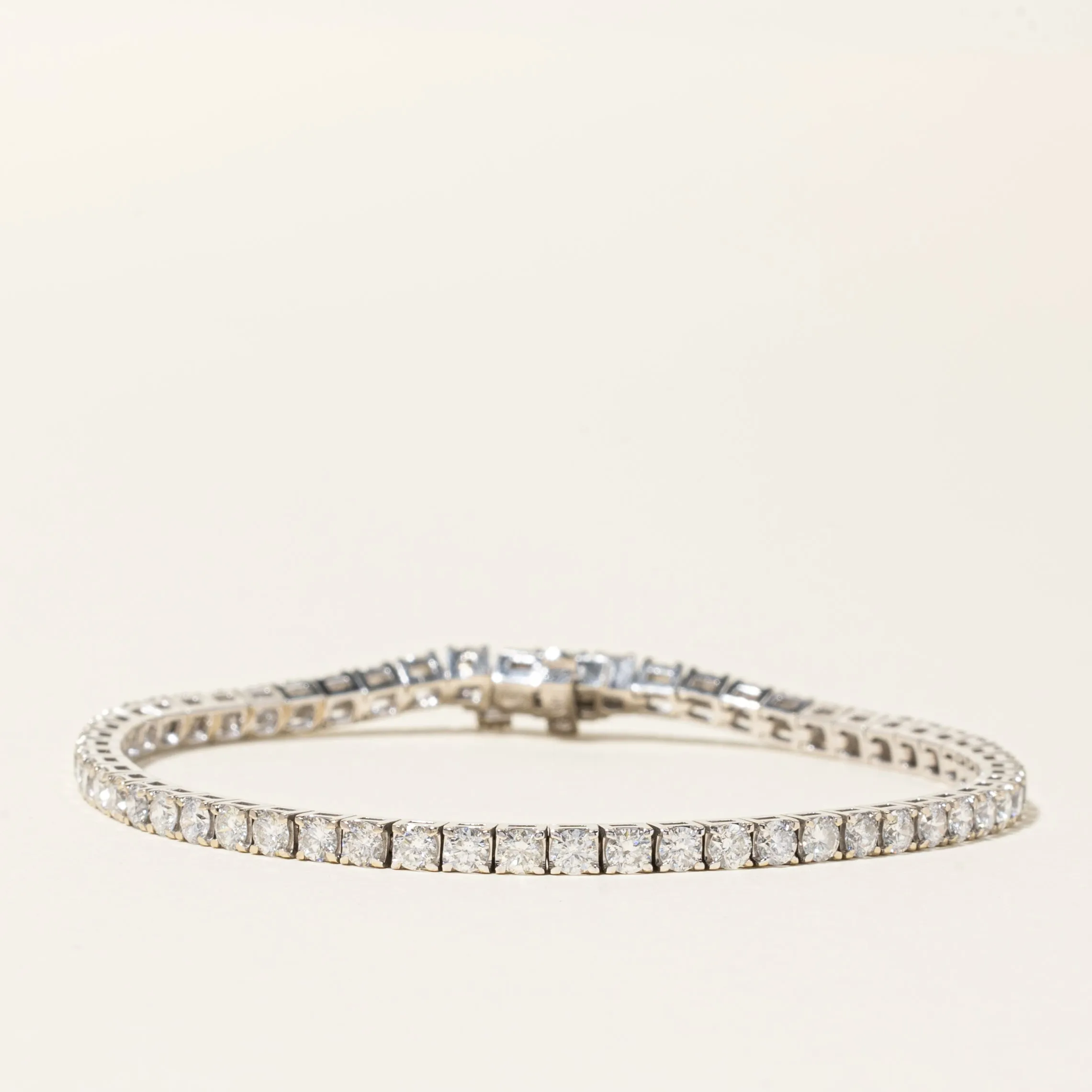14K White Gold Diamond Tennis Bracelet | 3.71ctw | SZ 7"