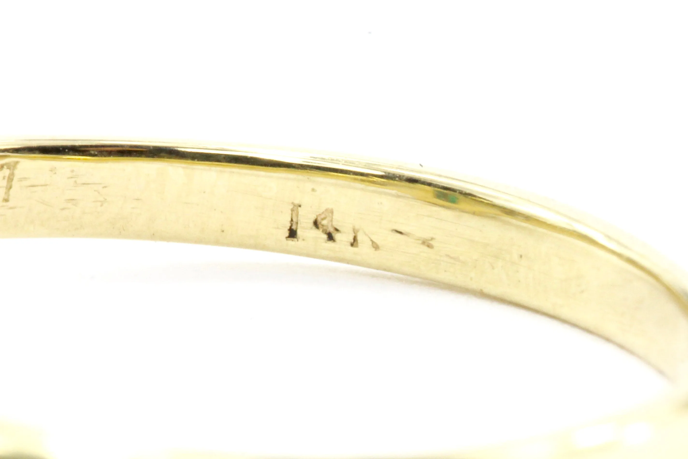 14k Yellow Gold .60 CTW Natural Emerald and Diamond Ring
