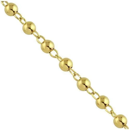 14k Yellow Gold Ball Bead Chain 3mm