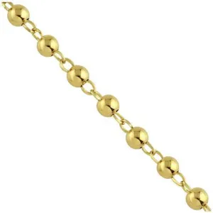 14k Yellow Gold Ball Bead Chain 3mm