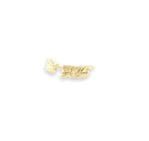 14K Yellow Gold "305" Stud Earrings