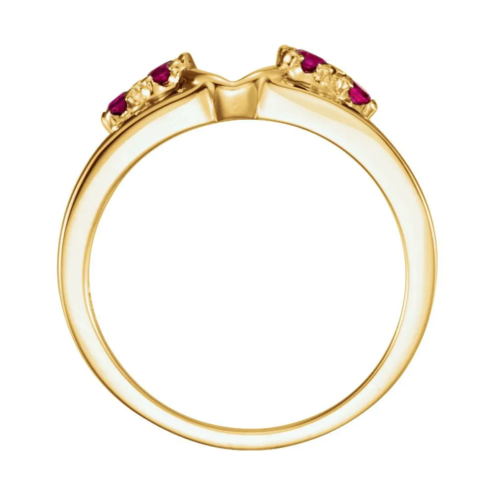 14k Yellow Gold Wrap-Style Ring Enhancer, Size 7