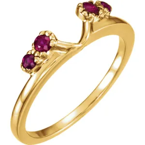 14k Yellow Gold Wrap-Style Ring Enhancer, Size 7