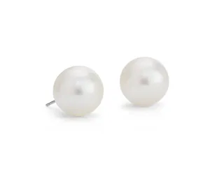 14kt White Gold Cultured Pearl Stud Earrings