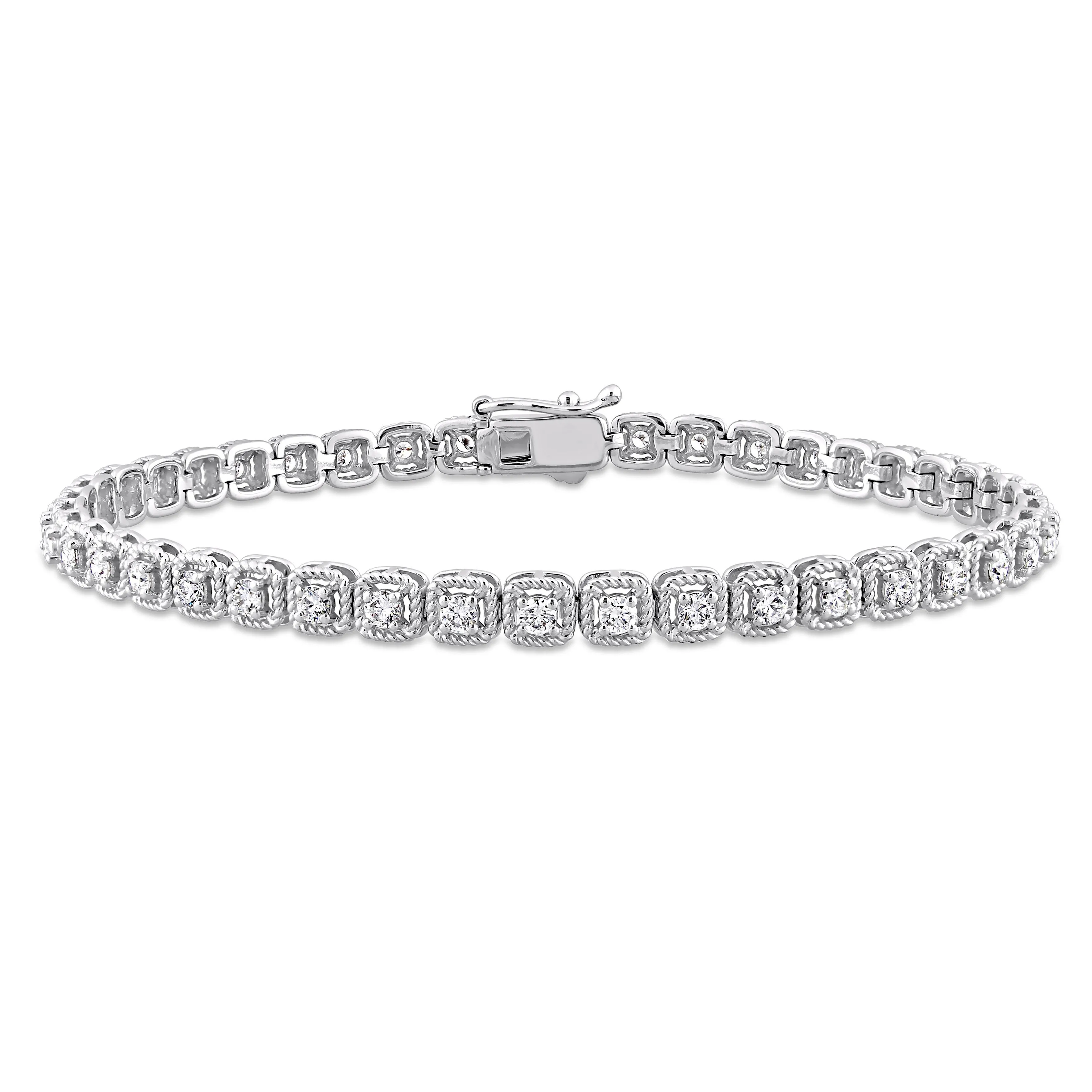 1.54 CT Diamond TW Bracelet 14k Gold White