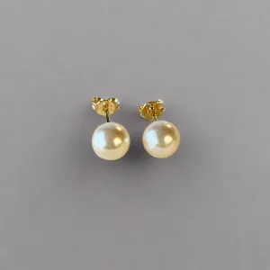 18k Gold Filled 8mm Classic Pearl Stud
