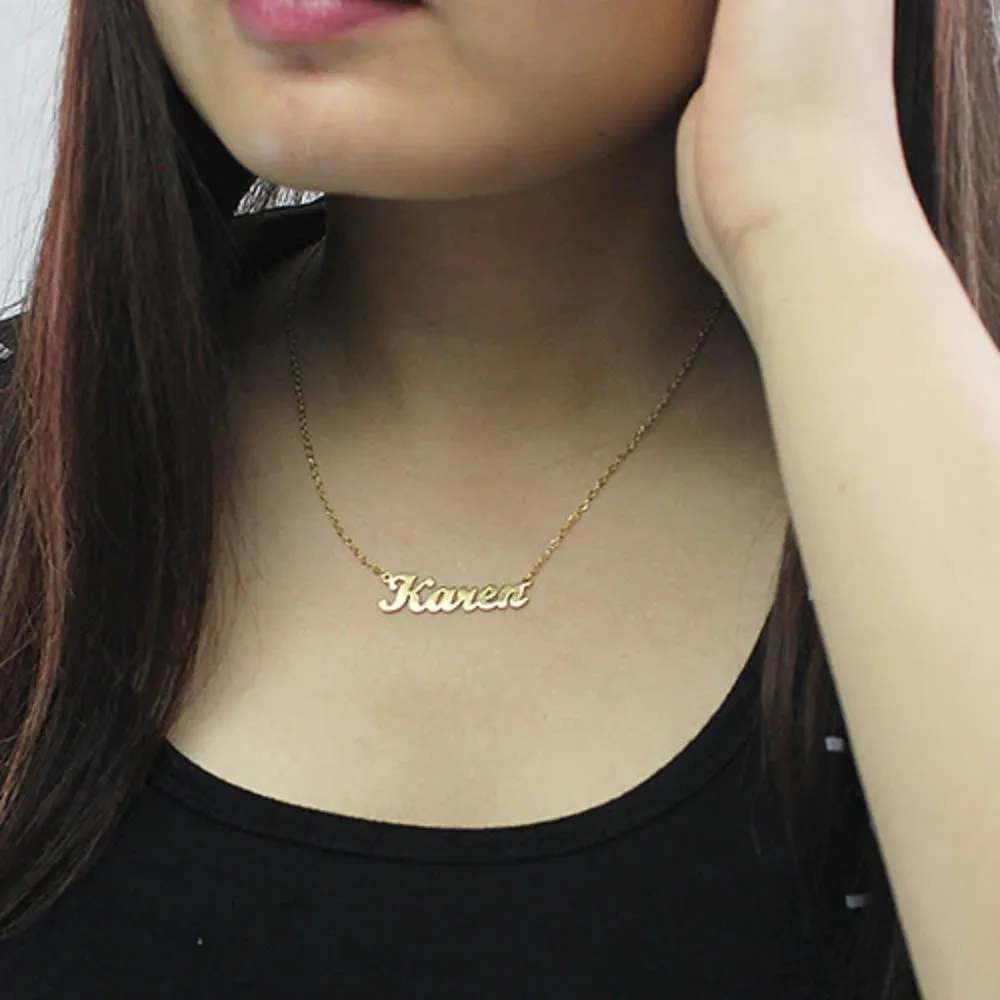18K Solid Gold Name Necklace