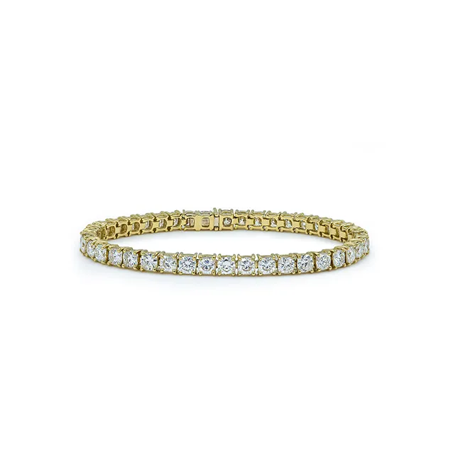18K Solid Moissanite Tennis Bracelet