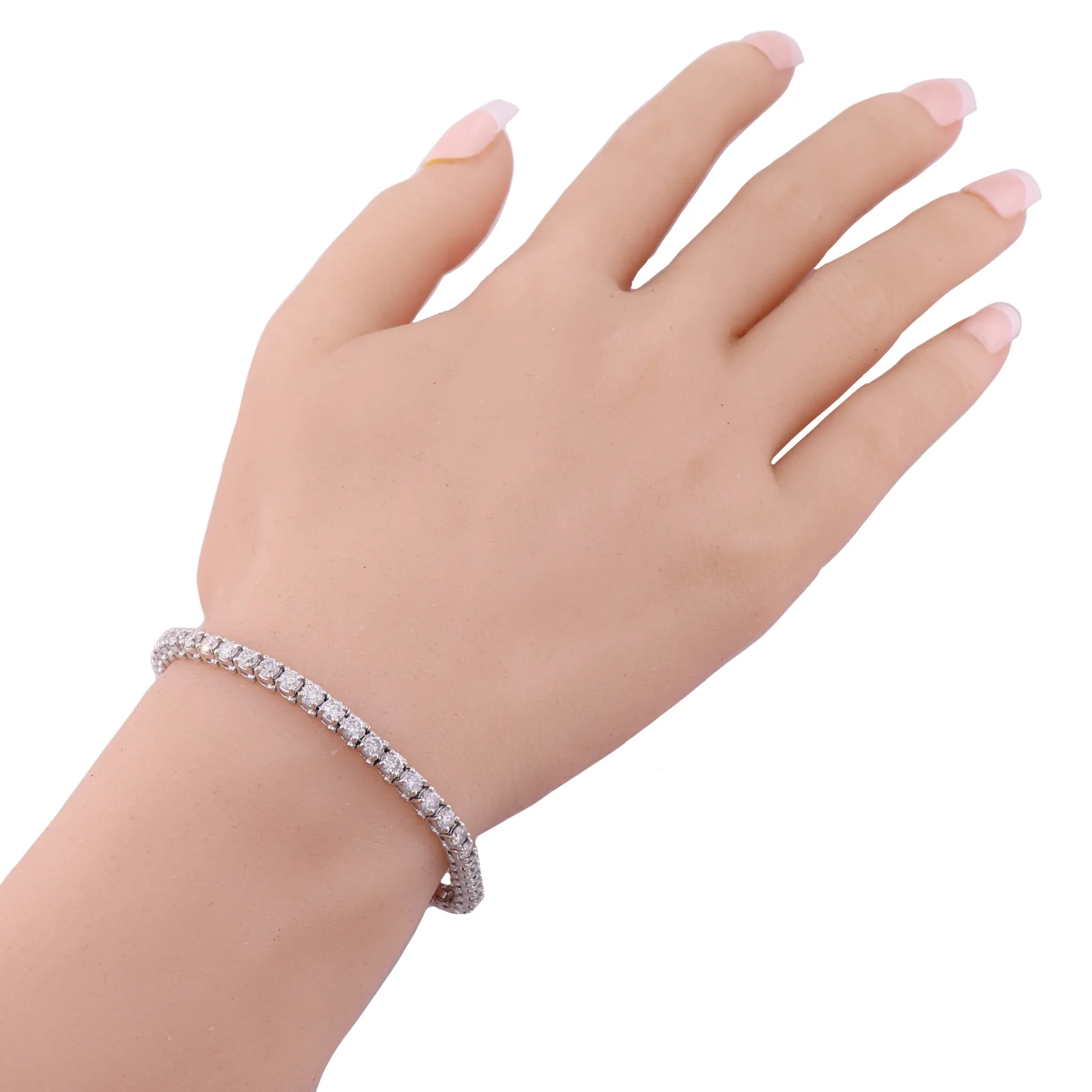 18k White Gold 6ctw Diamond Tennis Bracelet