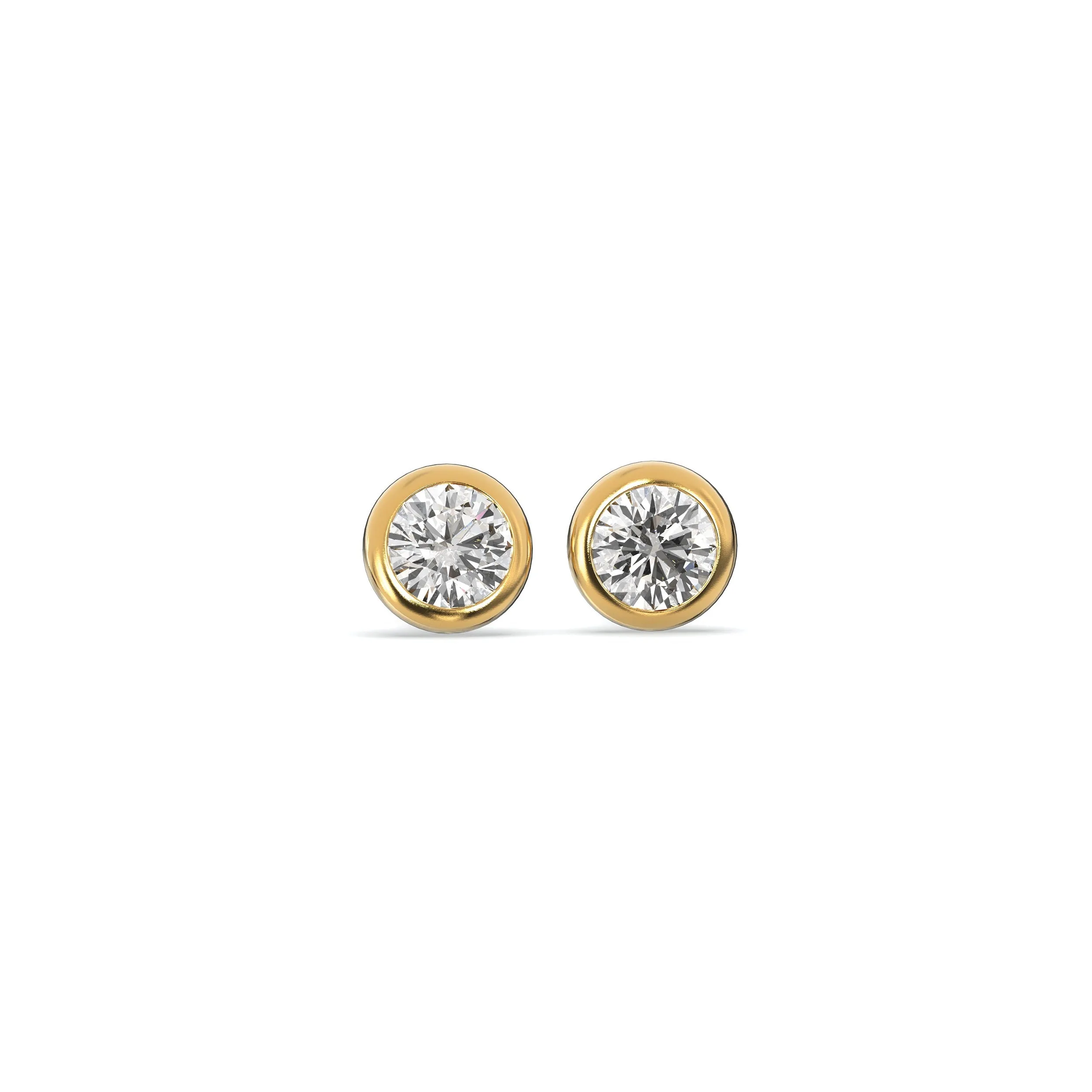 18kt. YG Lab Diamond Stud Earrings 0.50ct.