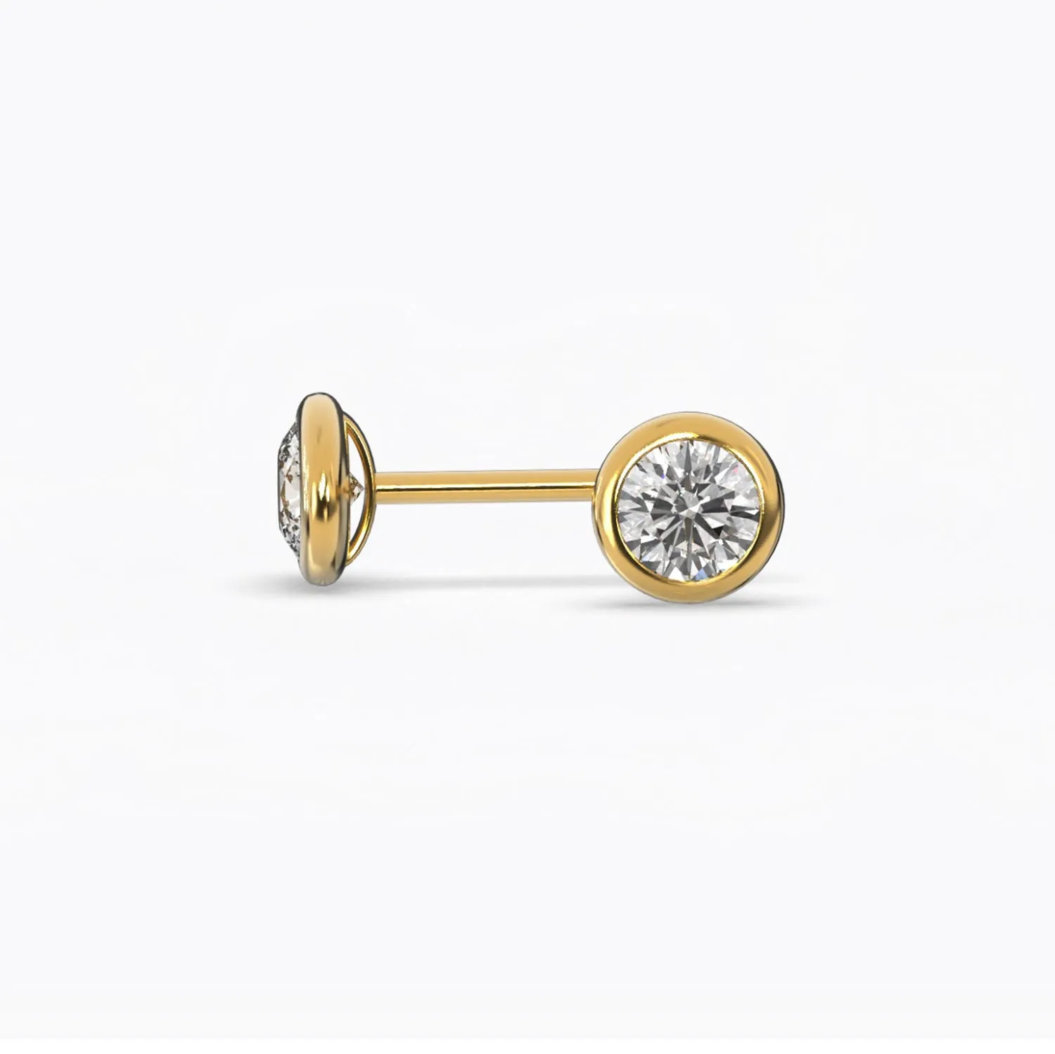 18kt. YG Lab Diamond Stud Earrings 0.50ct.