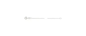18" 1.0mm DC Bead Chain, Sterling Silver. Made in USA. #501370518D