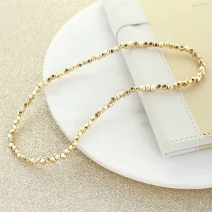 18" Gold Bead Stretch Necklace