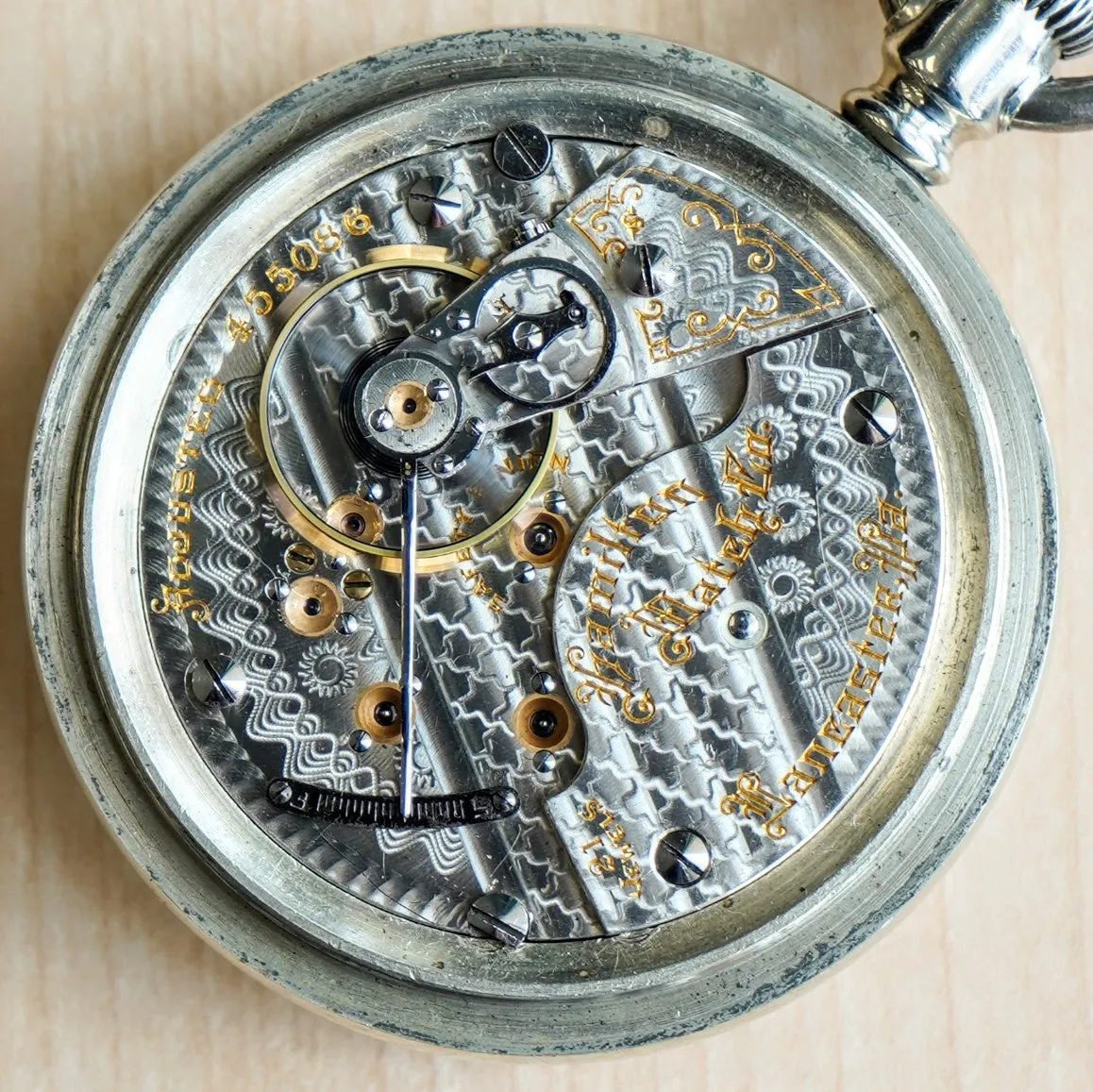 1905 HAMILTON Railroad Pocket Watch 18s Grade 940 21 Jewels Adjusted Openface