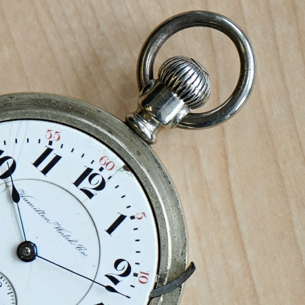 1905 HAMILTON Railroad Pocket Watch 18s Grade 940 21 Jewels Adjusted Openface