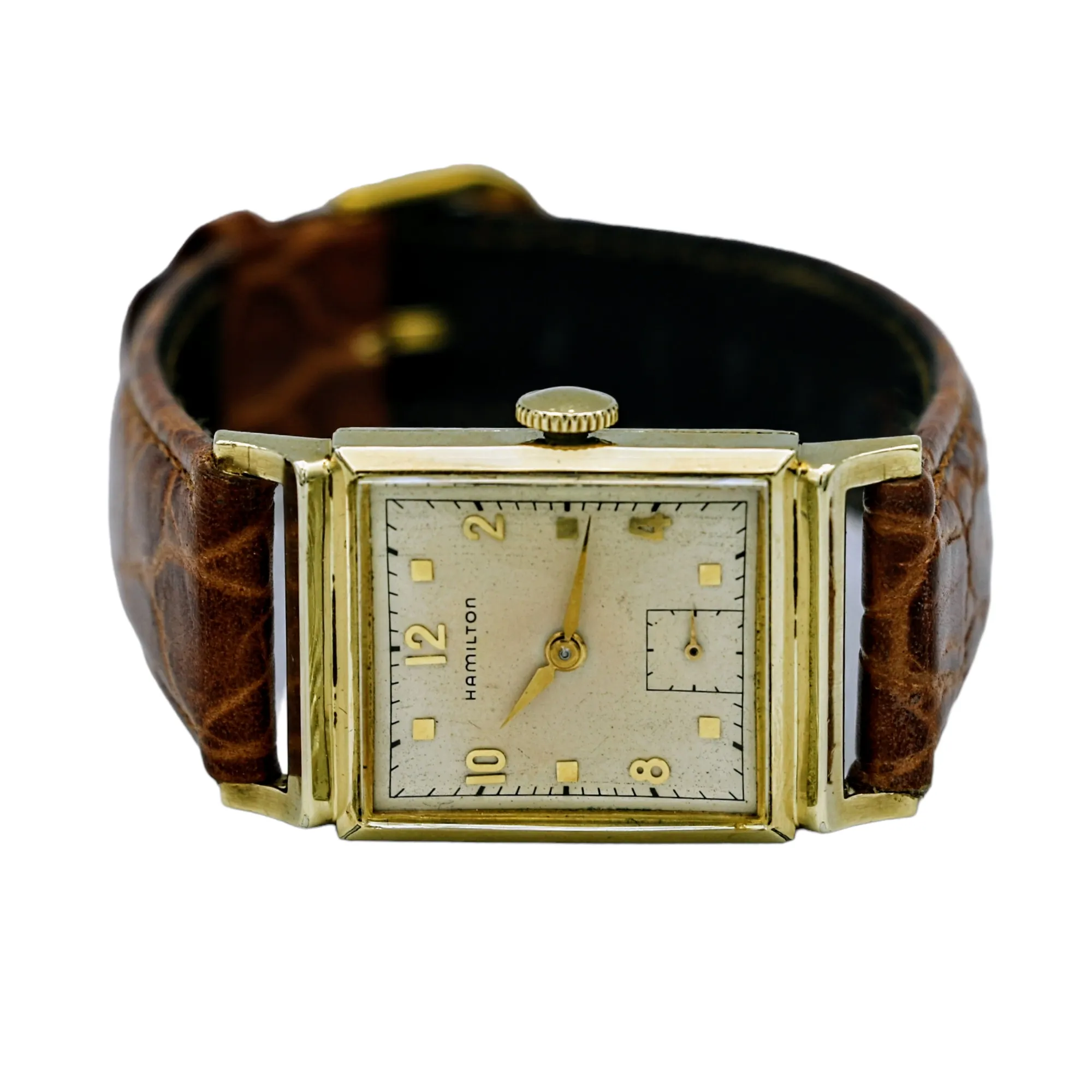 1950 Hamilton Franklin Wristwatch 10K GF Grade 980 17 Jewels Watch