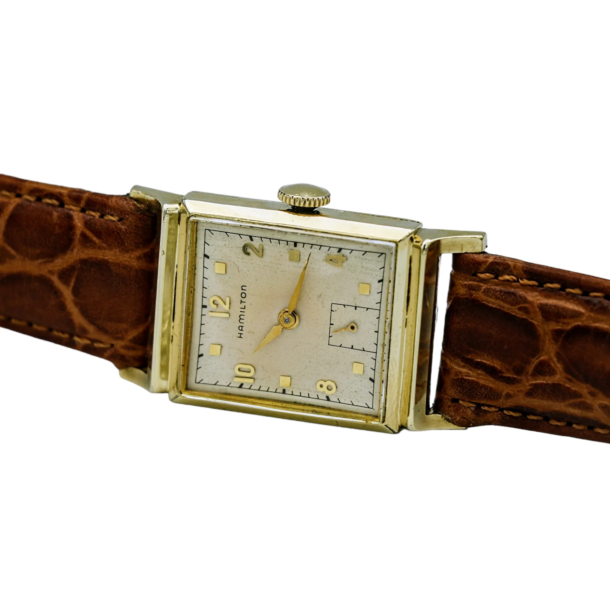 1950 Hamilton Franklin Wristwatch 10K GF Grade 980 17 Jewels Watch