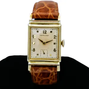 1950 Hamilton Franklin Wristwatch 10K GF Grade 980 17 Jewels Watch