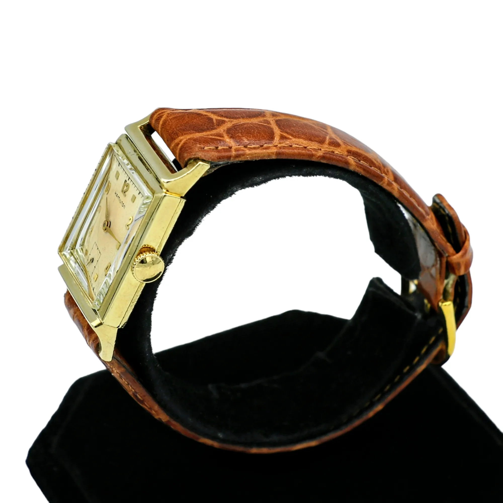 1950 Hamilton Franklin Wristwatch 10K GF Grade 980 17 Jewels Watch