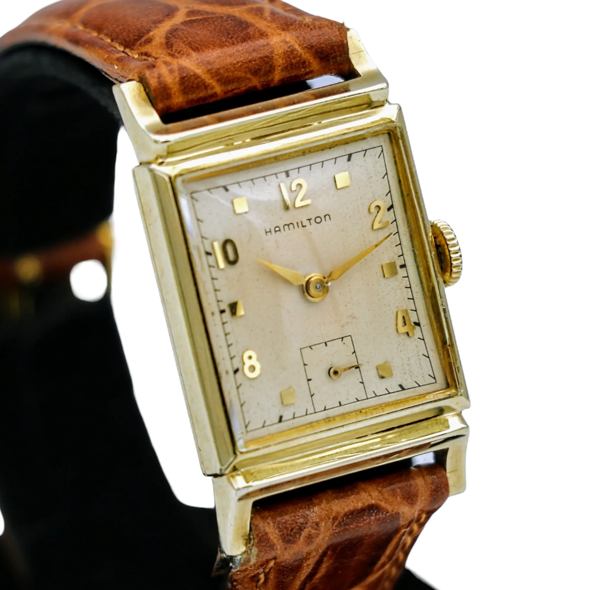 1950 Hamilton Franklin Wristwatch 10K GF Grade 980 17 Jewels Watch